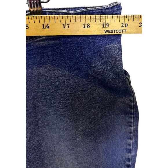 Denim 24/7 Cropped Flower Cutout Stretch Jeans Size 22W Faded Blue Casual Summer - Picture 4 of 11